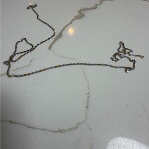 Elegant Gold and Silver Chain Necklace